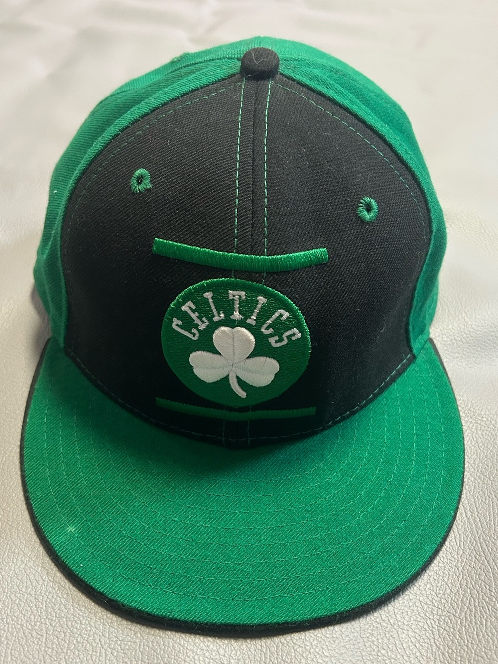 Boston Celtics Two-Tone Green & Black Fitted Hat 7 1/2